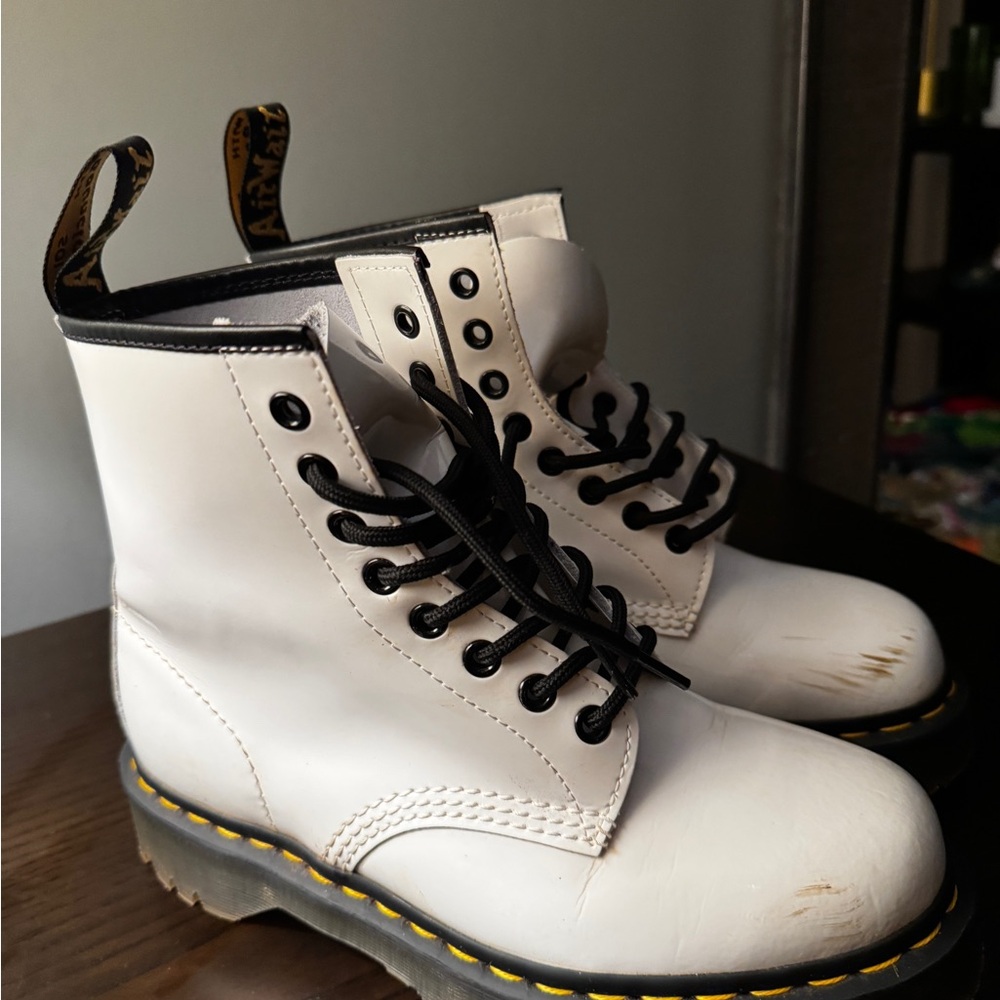 Dr. Martens White Boots